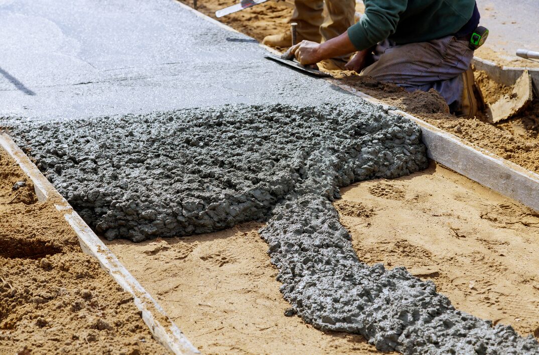 pouring concrete pouring concrete