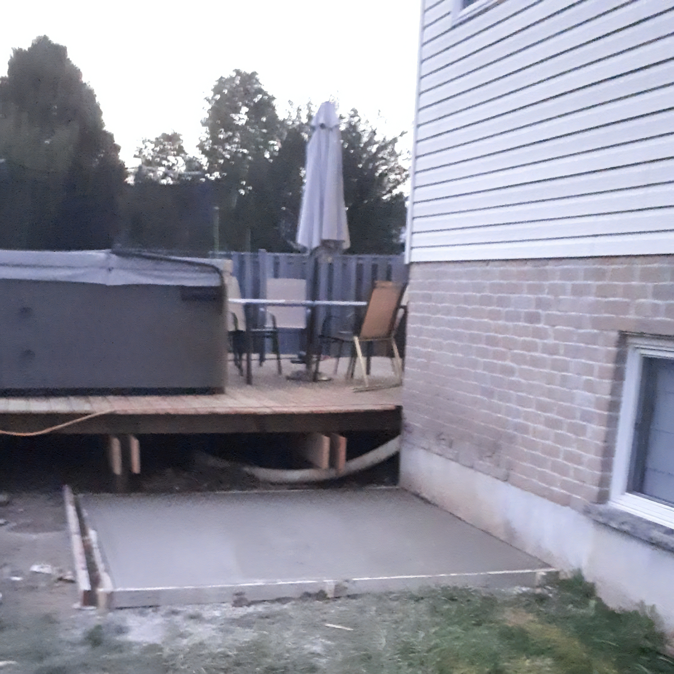 hot tub pad concrete calculator not used